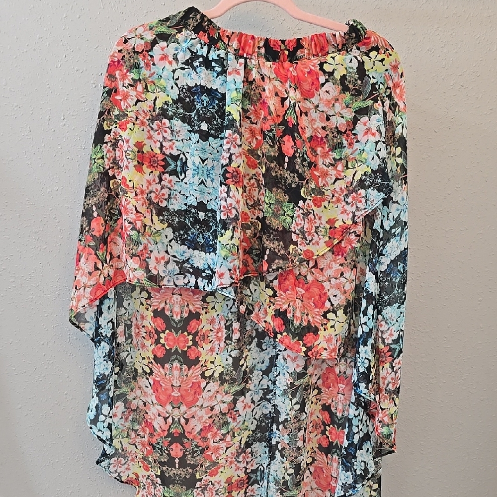 Joe Benbasset Red and Blue Bubble Midi Skirt
